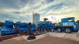Rig PDSI #49.2/PD550-M saat mengeksekusi proyek IDESS pertama di sumur Benar-00074, simbol transformasi pengeboran migas. (Dok. pdsi.pertamina.com)

