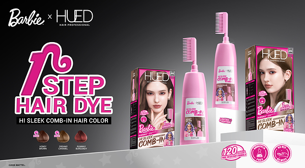 HUED Hair Professional × Barbie™ Hadirkan Koleksi Warna Rambut Edisi Terbatas “HUE in Pink” untuk Gaya Rambut yang Ekspresif