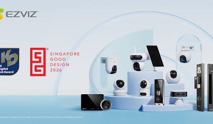 Diberi penghargaan oleh K-Digital Brand Award dan Singapore Good Design Award, EZVIZ kembali menegaskan kepemimpinannya dalam inovasi produk dan teknologi